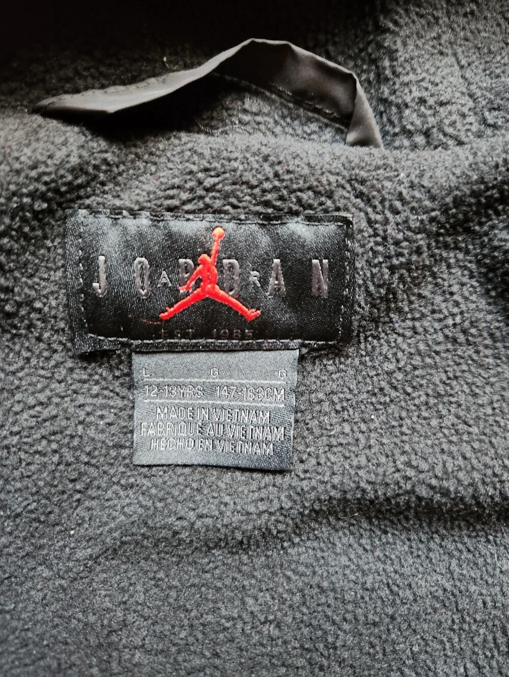 Jordan Nike Air Camo Hooded Puffer Jacket Youth Large L (12-13 Yrs) Fleece Lined